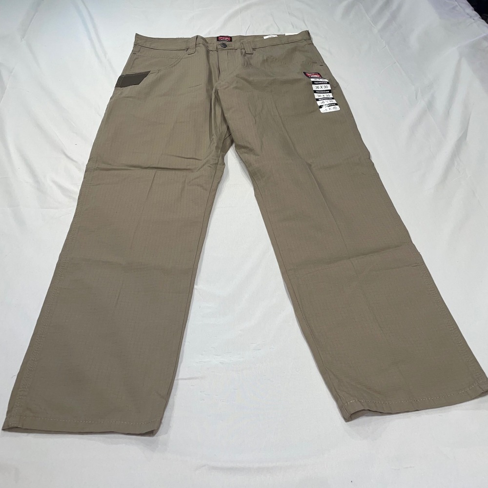 Wrangler Workwear Technician Ripstop Pants Khaki Tan 36x30